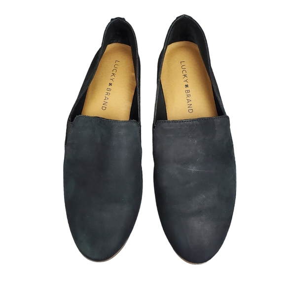 Lucky Brand Charsa Black Leather Loafer Flats Casual Comfy Shoes Size 8 - Picture 2 of 8